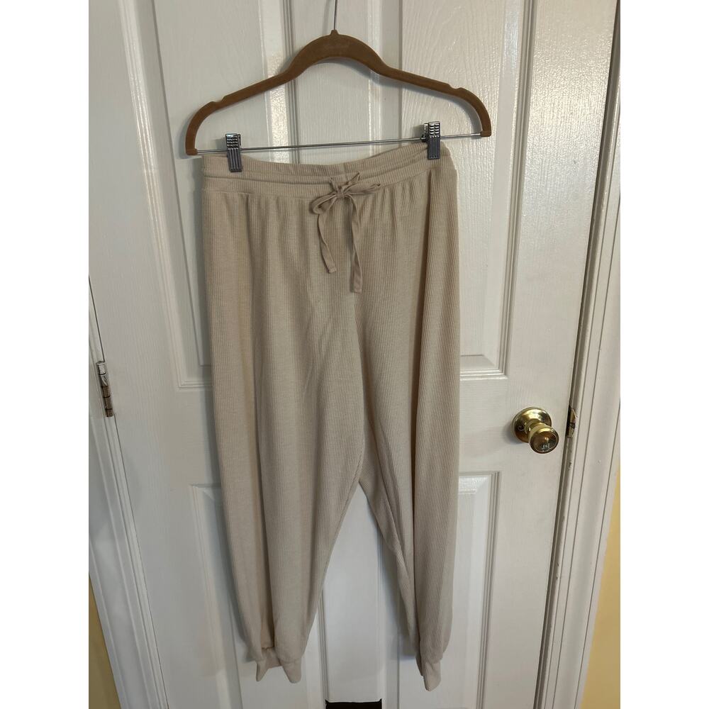 Women's Cream Drawstring Pants